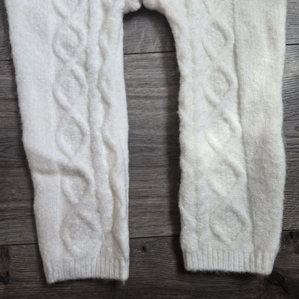 ​Carters Hilary Duff 24M Ivory Cable Knit Hooded Romper Jumpsuit One Piece NWT
